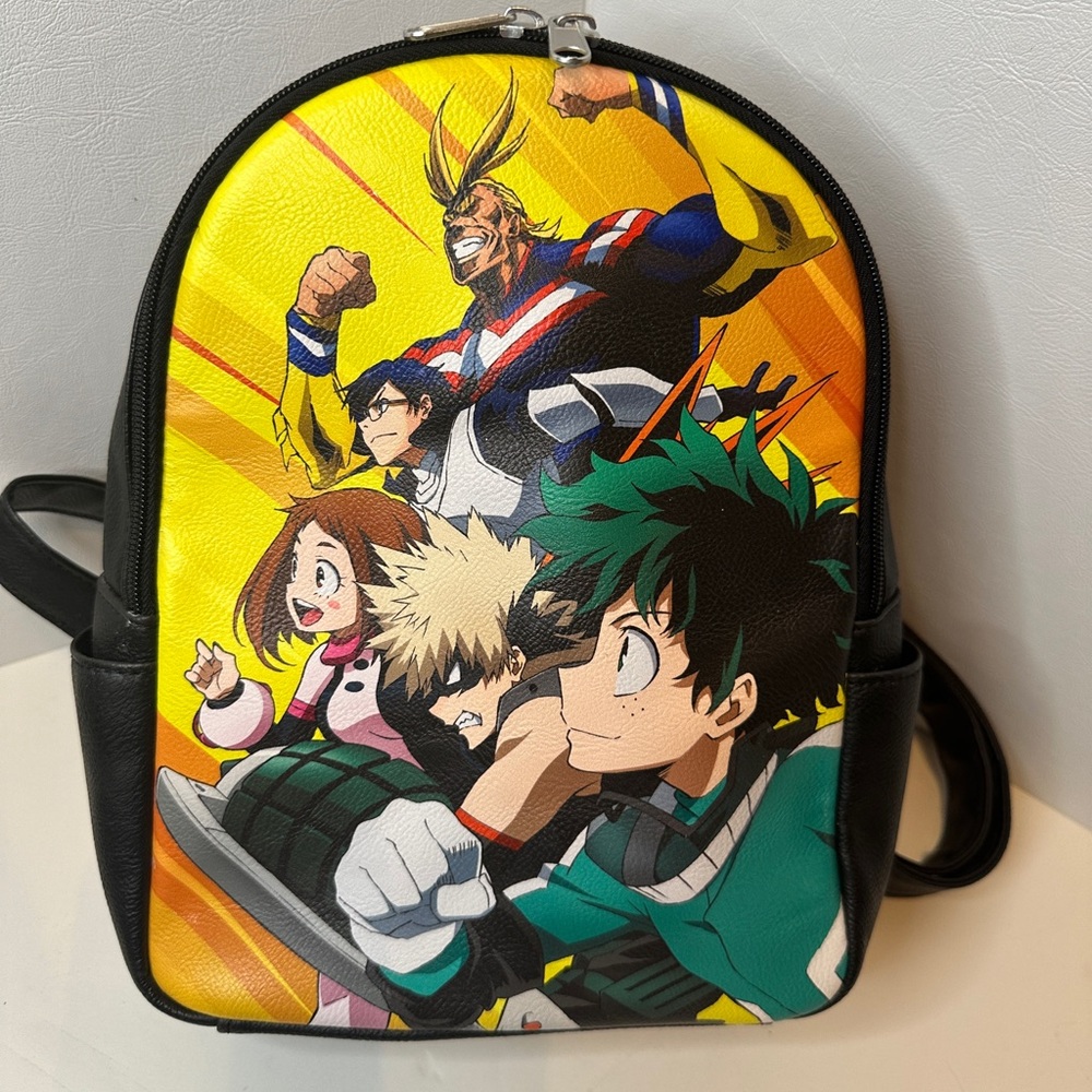 Funko Black Faux Leather My Hero Academia All Might Mini Backpack Purse